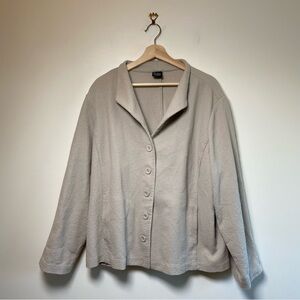 Eileen Fisher Organic Cotton Marbled Chore Coat